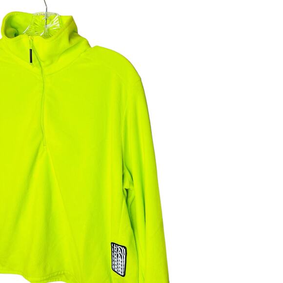 Rains Lime Half Zip Fleece Top WOmen's Large - Picture 5 of 10